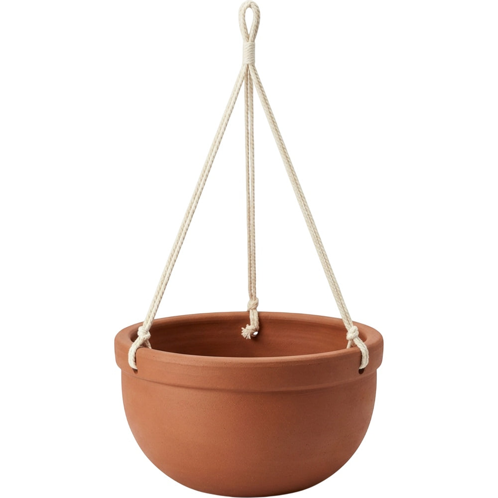 Ambbe Ceramic Hanging Planter Terracotta 8 in