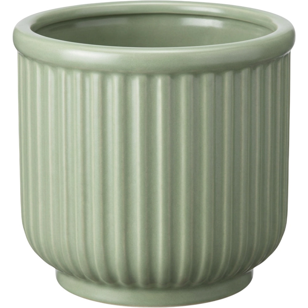 Ambbe Ribbed Ceramic Planter Sage 6 in